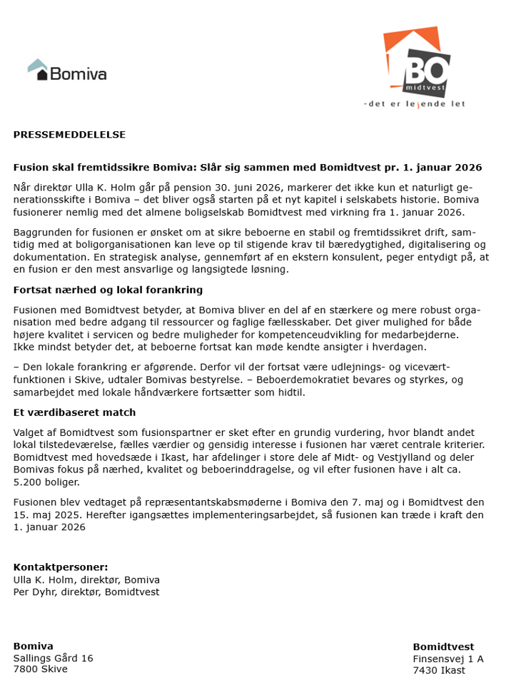 Pressemeddelse